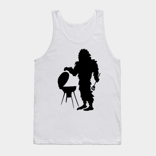 Bigfoot Silhouette Camping Outdoor Tank Top by Tesszero